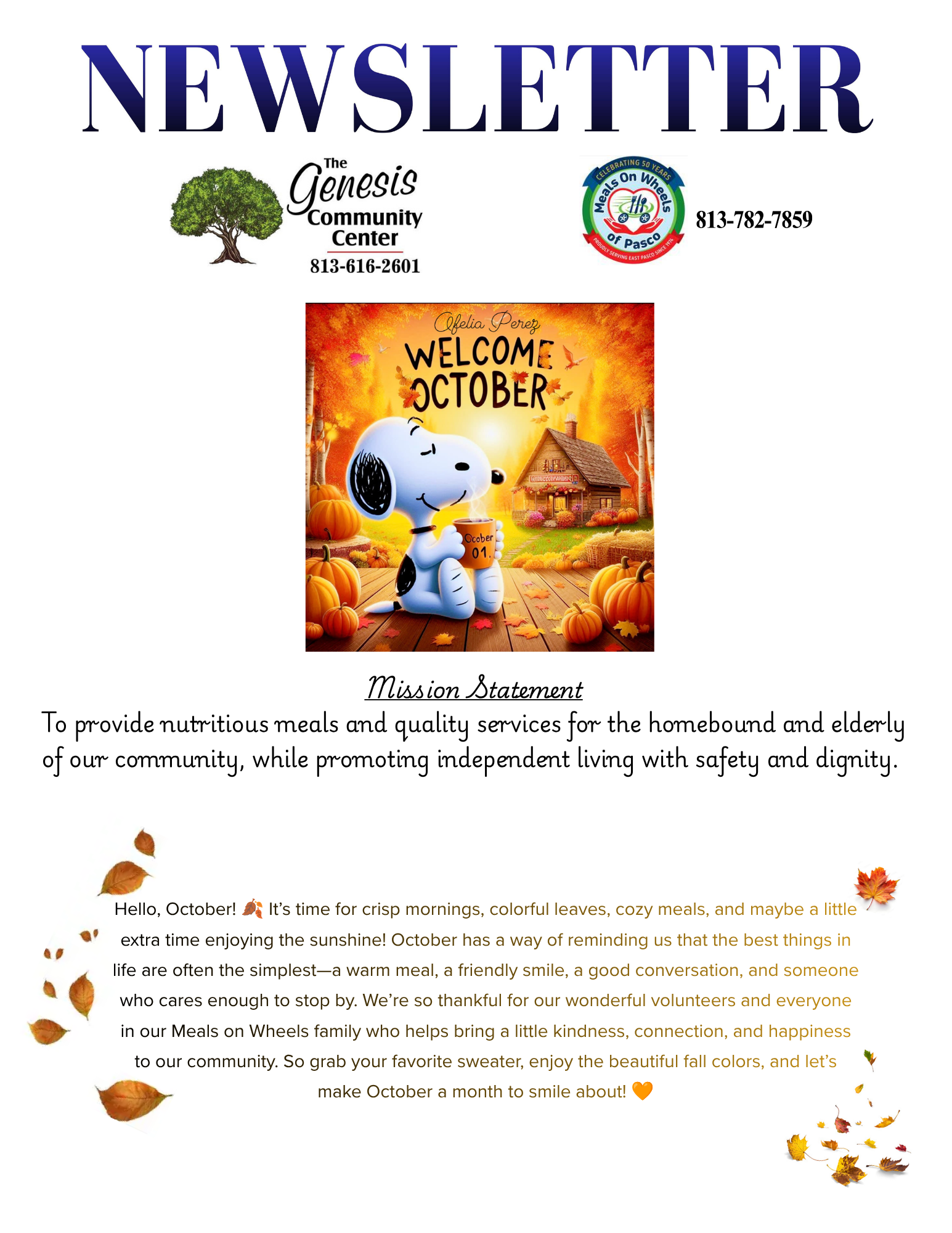 October 2026 Newsletter