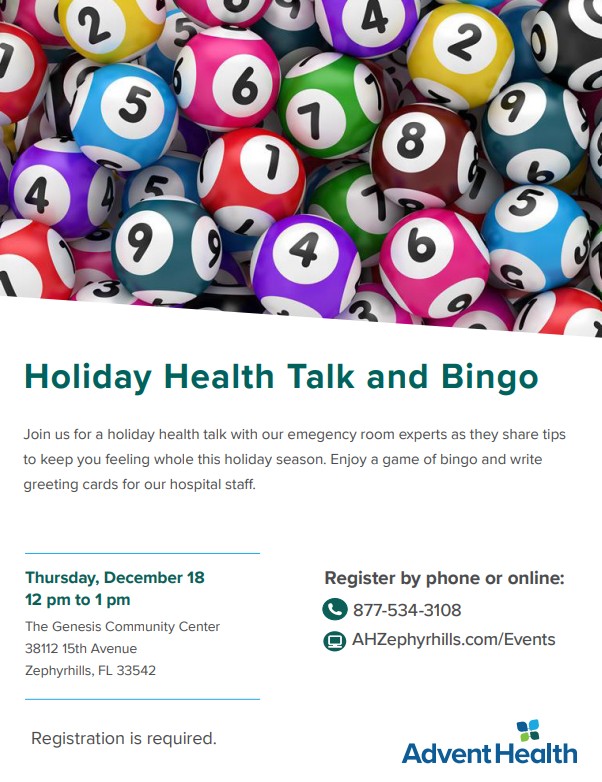 Holiday Health Talk & Bingo