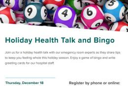 Holiday Health Talk & Bingo